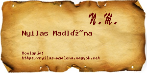 Nyilas Madléna névjegykártya